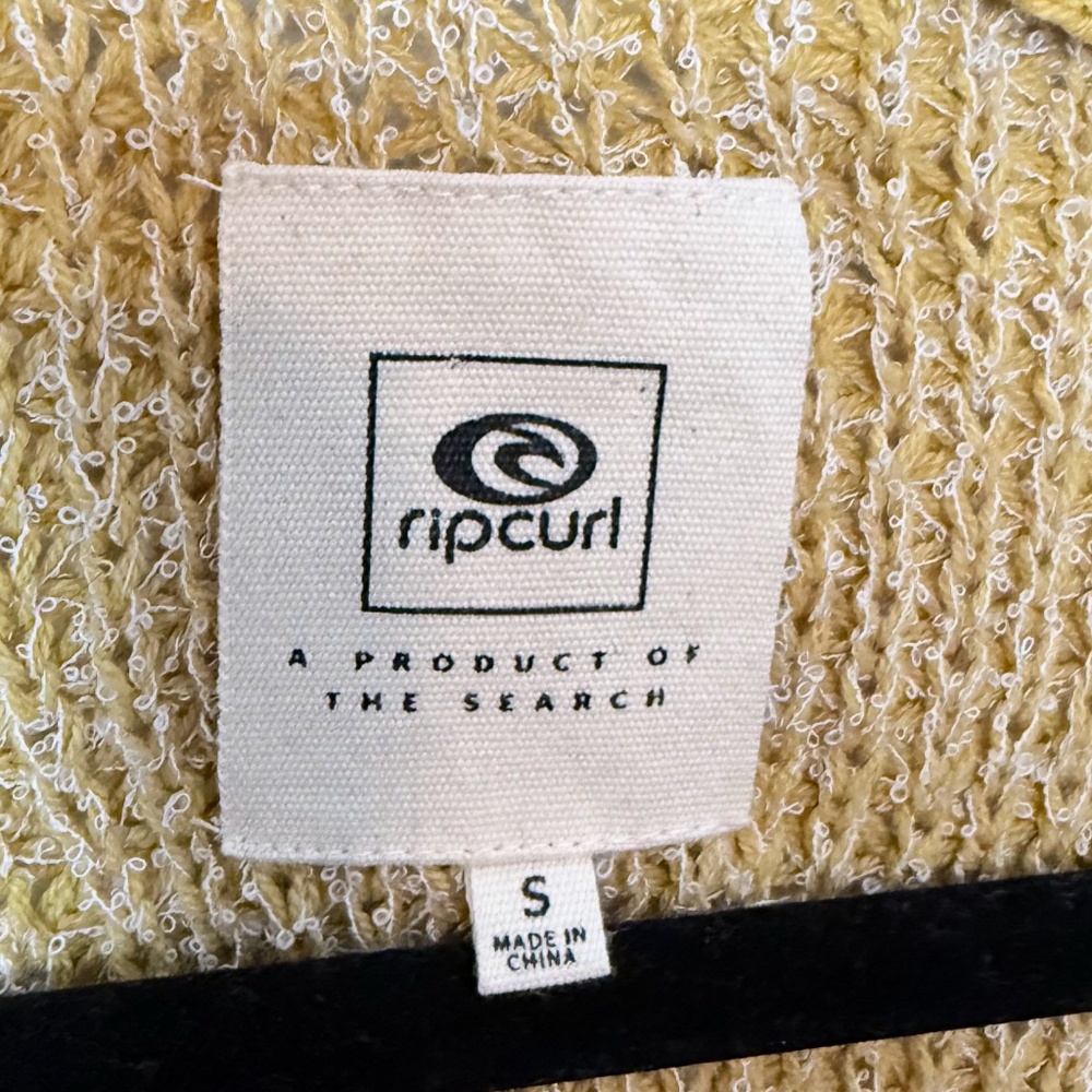 Ripcurl Size Small Mustard Cardigan (B) - Picture 3 of 6